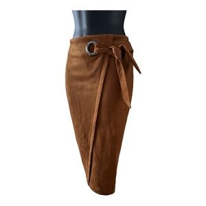 Suede skirt